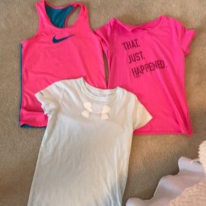 Set of three girls tops